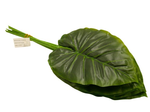 Liść alokazji sztuczny 43 cm zielony – dekoracyjny dodatek florystyczny do bukietów, stroików i kompozycji nagrobnych.jpg