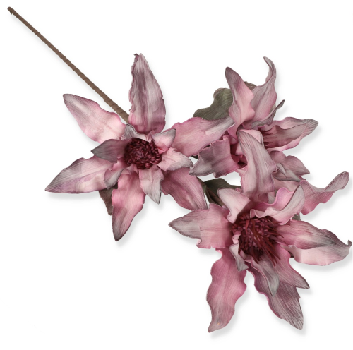 Kwiat Piankowy Dekoracyjny 93 cm – Pudrowy Amarant
