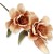Magnolia piankowa gałązka 100 cm – 2 kwiaty + pąk — kremowo-rudy