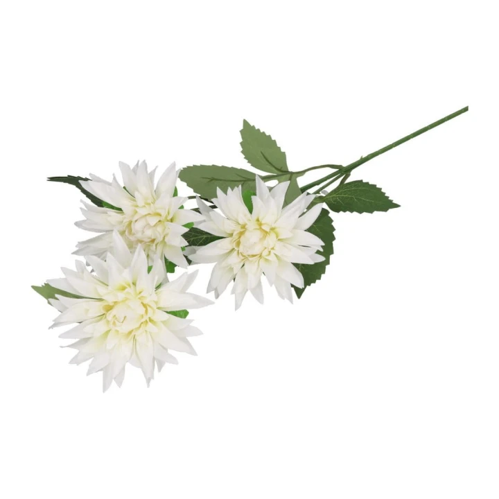 Dalia gałązka 65 cm – 3 kwiaty — kremowy