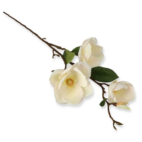 Magnolia gałązka 98 cm – 3 kwiaty i pąk
