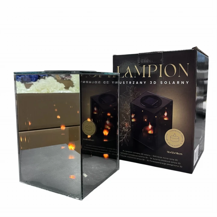 Led Lustrzany Lampion 3d Znicz